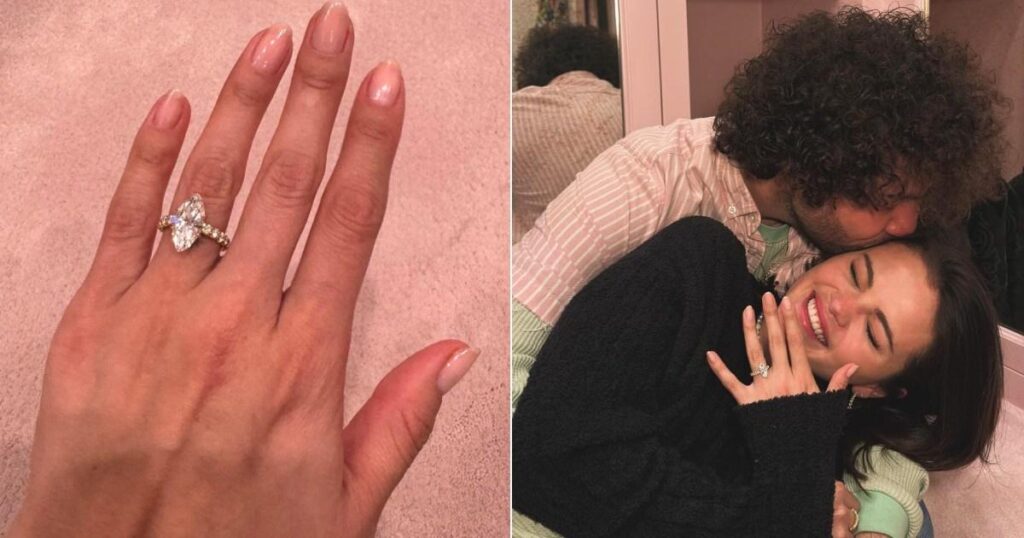 Selena Gomez et Benny Blanco sont fiancés alors que la chanteuse arbore une énorme bague en diamant