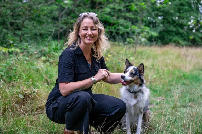 Eve Stanway et son chien